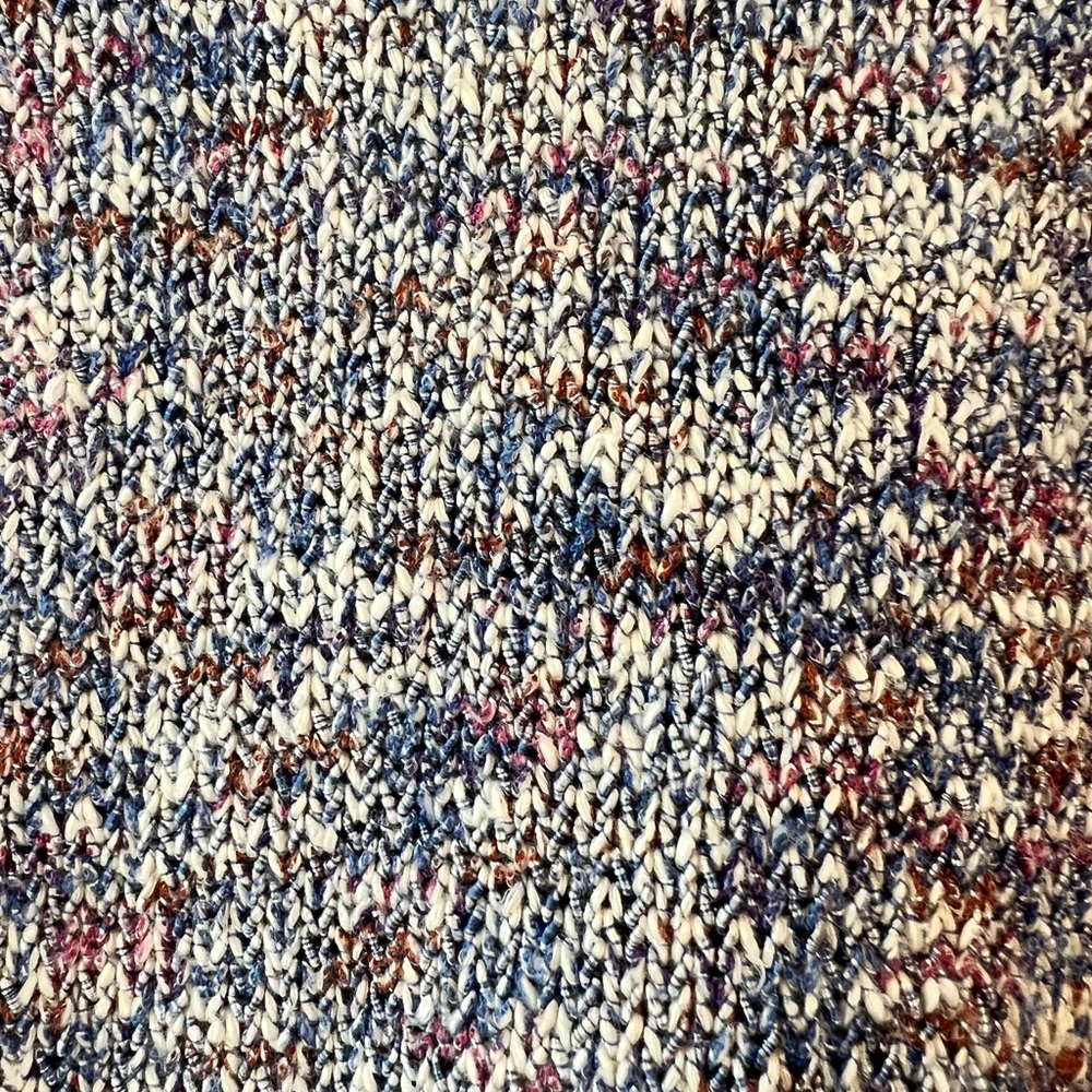 J. Crew Blue V-Neck Sweater with Medium Weight Knit - Picture 3 of 5